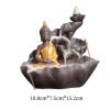Zen Buddha with Lotus Purple Clay Cascading Waterfall Incense Fountain Burner