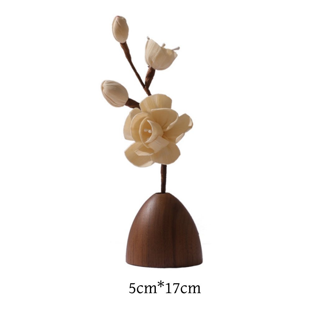 Beautiful Magnolia Flower Theme Black Walnut Wood Essential Oil Reed Diffuser Beautiful Magnolia Flower Theme Black Walnut Wood Essential Oil Reed Diffuser