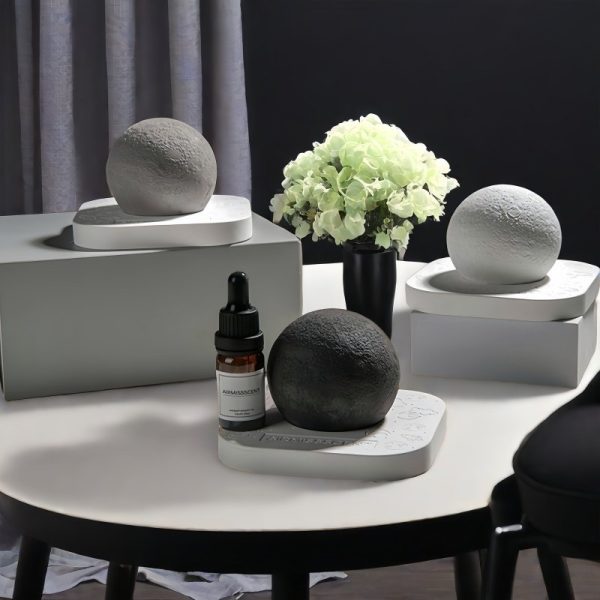 Beautiful Moon Shaped Gypsum Aromatherapy Essential Oil Diffuser for Home