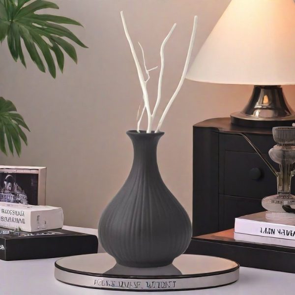 Beautiful Vintage Ceramic Vase Wood Pure Essential Oil Diffuser