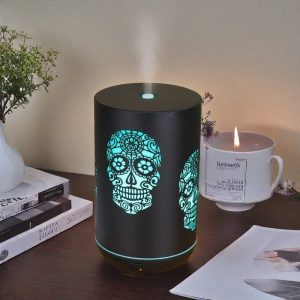 Best Electric Plug In Skull LED Light Ultrasonic Air Humidifier and Essential Oil Diffuser