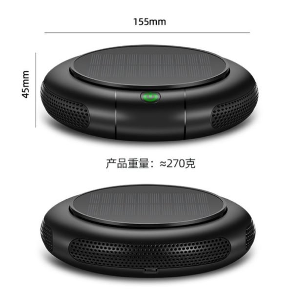 Best Portable Solar Powered Battery Operated Car Anion Air Purifier Aromatherapy Diffuser