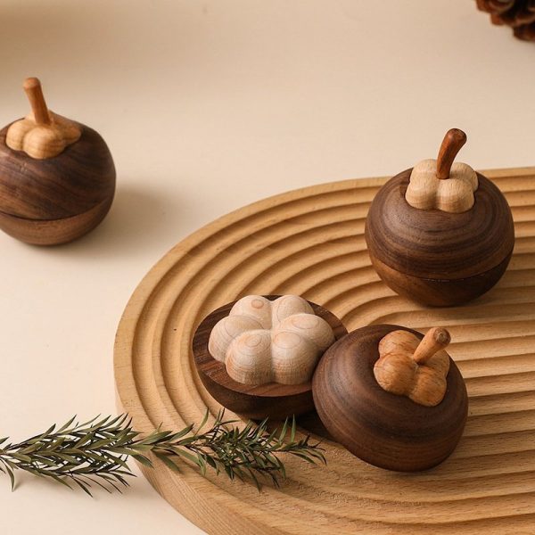 Best Unique Mangosteen Shaped Wooden Aromatherapy Diffuser for Essential Oils
