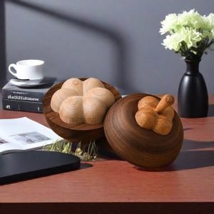 Best Unique Mangosteen Shaped Wooden Aromatherapy Diffuser for Essential Oils