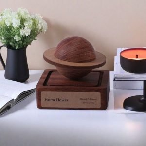Best Unique Mars Shaped Living Room Wood Aroma Essential Oil Diffuser
