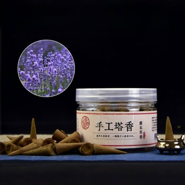 Chinese Handmade Nature Lavender Scented Incense Cones for Sale