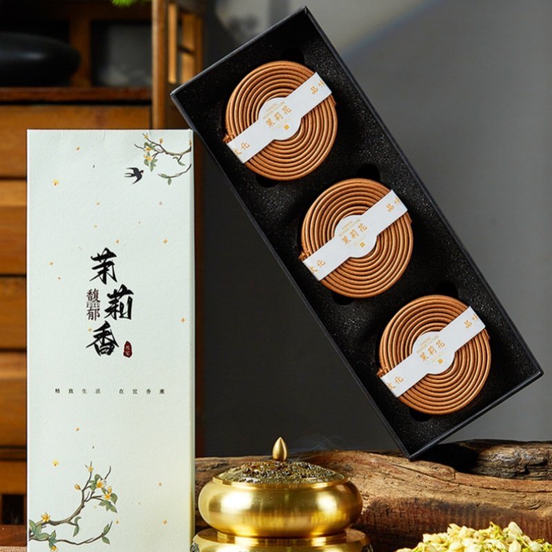 Chinese Traditional Natural Jasmine Fragrant Coiled Incense for Home Chinese Traditional Natural Jasmine Fragrant Coiled Incense for Home