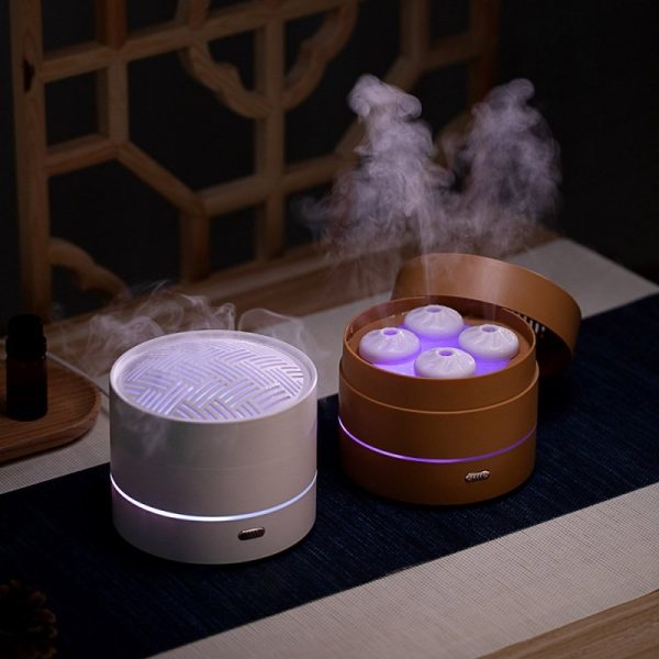 Creative Unique Steamed Buns Electric USB Ultrasonic Aromatic Humidifier and Diffuser for Essential Oils