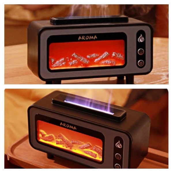 Ultrasonic Atomisation Simulation Flame Electric Essential Oil Diffusers and Humidifiers