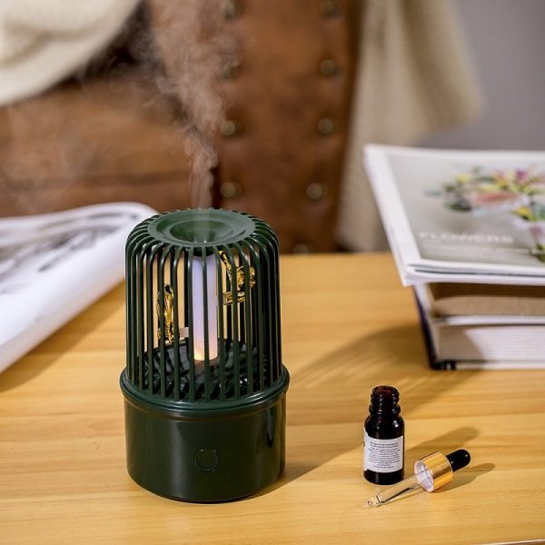 Electric Unique Birdcage Music Rechargeble Night Light Car Diffuser and Humidifier for Essential Oil