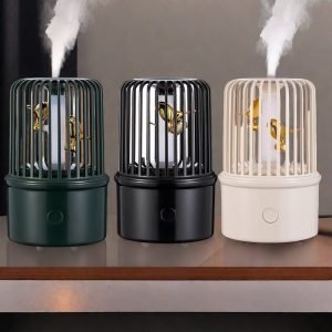 Electric Unique Birdcage Music Rechargeble Night Light Car Diffuser and Humidifier for Essential Oil