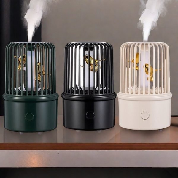 Electric Unique Birdcage Music Rechargeble Night Light Car Diffuser and Humidifier for Essential Oil