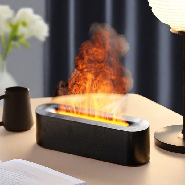 Good Electric USB Desktop Flame Simulation Air Humidifier and Diffuser for Essential Oils
