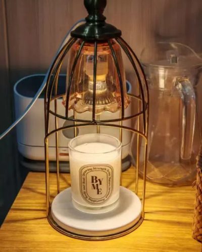 I’m in love with this little vintage birdcage light!