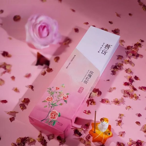 Natural Organic Rose Fragrance Aromatherapy Stick Incense Box