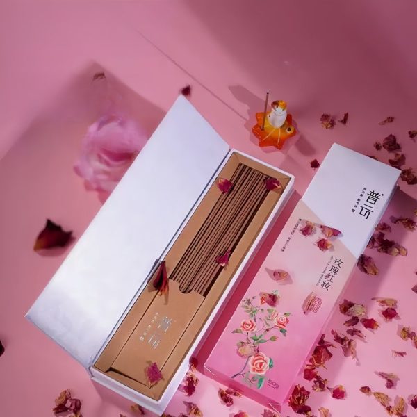 Natural Organic Rose Fragrance Aromatherapy Stick Incense Box