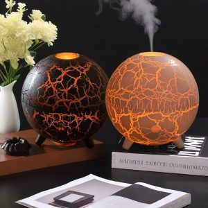 Planet Volcanic Theme Colorful Night Light Electric Ultrasonic Air Humidifier Diffuser for Essential Oil