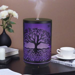 Plug In Tree Pattern Iron Ultrasonic Home Aromatherapy Essential Oils Diffuser Humidifier
