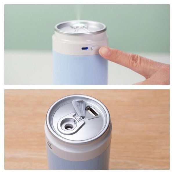 Portable Cans Shaped Battery Operated Car Aroma Essential Oil Diffuser Humidifier