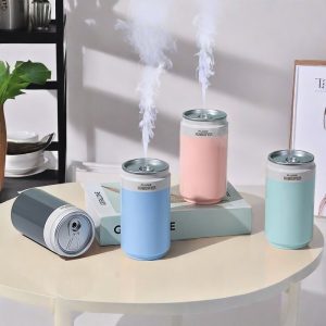 Portable Cans Shaped Battery Operated Car Aroma Essential Oil Diffuser Humidifier