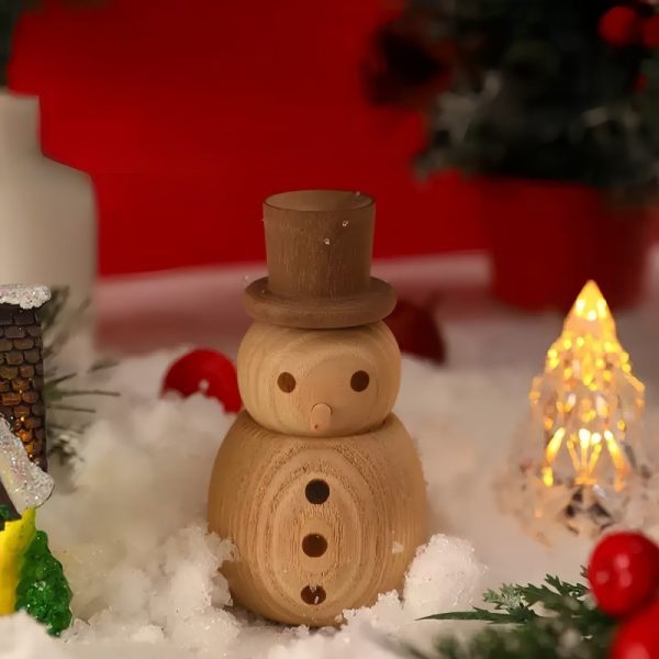 Portable Small Christmas Snowman Home Aromatherapy Wood Essential Oil Diffuser