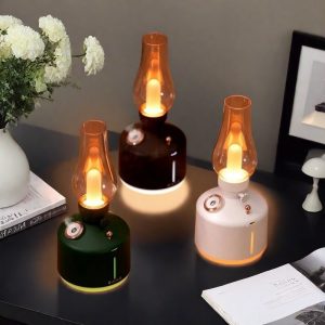 Portable Wireless Vintage Lamp Aromatherapy Battery Operated Essential Oil Diffuser and Humidifier