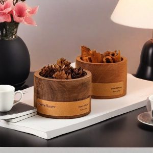 Small Cinnamon and Pine Cone Wooden Home Aromatherapy Essential Oil Diffuser