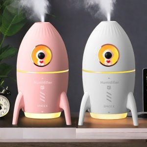 Small Portable Unique Rocket Shaped Electric USB Quiet Desktop Essential Oils Diffuser Air Humidifier