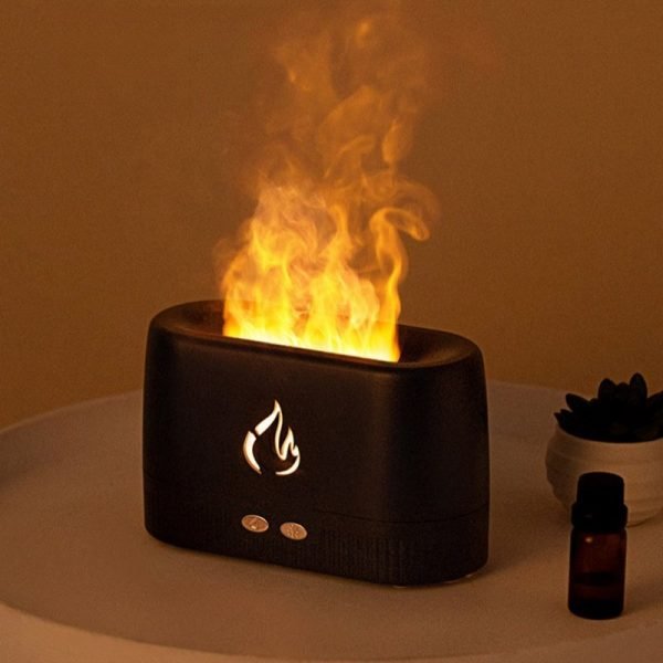 Ultrasonic Atomisation Simulation Flame Electric Essential Oil Diffusers and Humidifiers