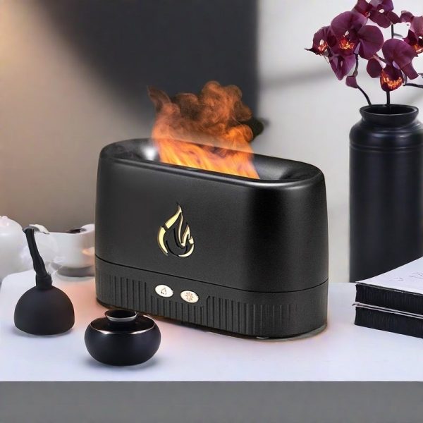 Ultrasonic Atomisation Simulation Flame Electric Essential Oil Diffusers and Humidifiers