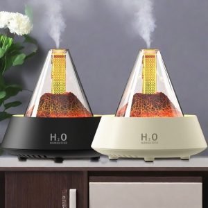 Unique Ultrasonic Volcanic Theme Electric USB Colorful Night Light Essential Oil Diffusers
