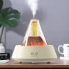 Unique Ultrasonic Volcanic Theme Electric USB Colorful Night Light Essential Oil Diffusers