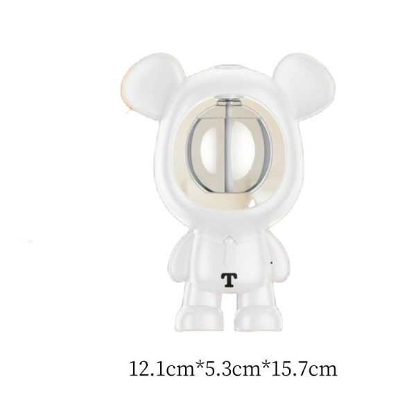 White and Orange Cute Bear Theme Automotive Battery Operated Essential Oil Diffuser