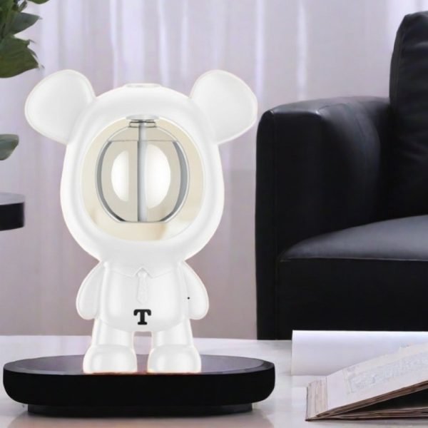 White and Orange Cute Bear Theme Automotive Battery Operated Essential Oil Diffuser