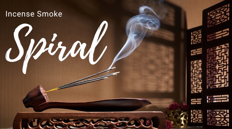 visual representation of spiral incense smoke patterns and meaning