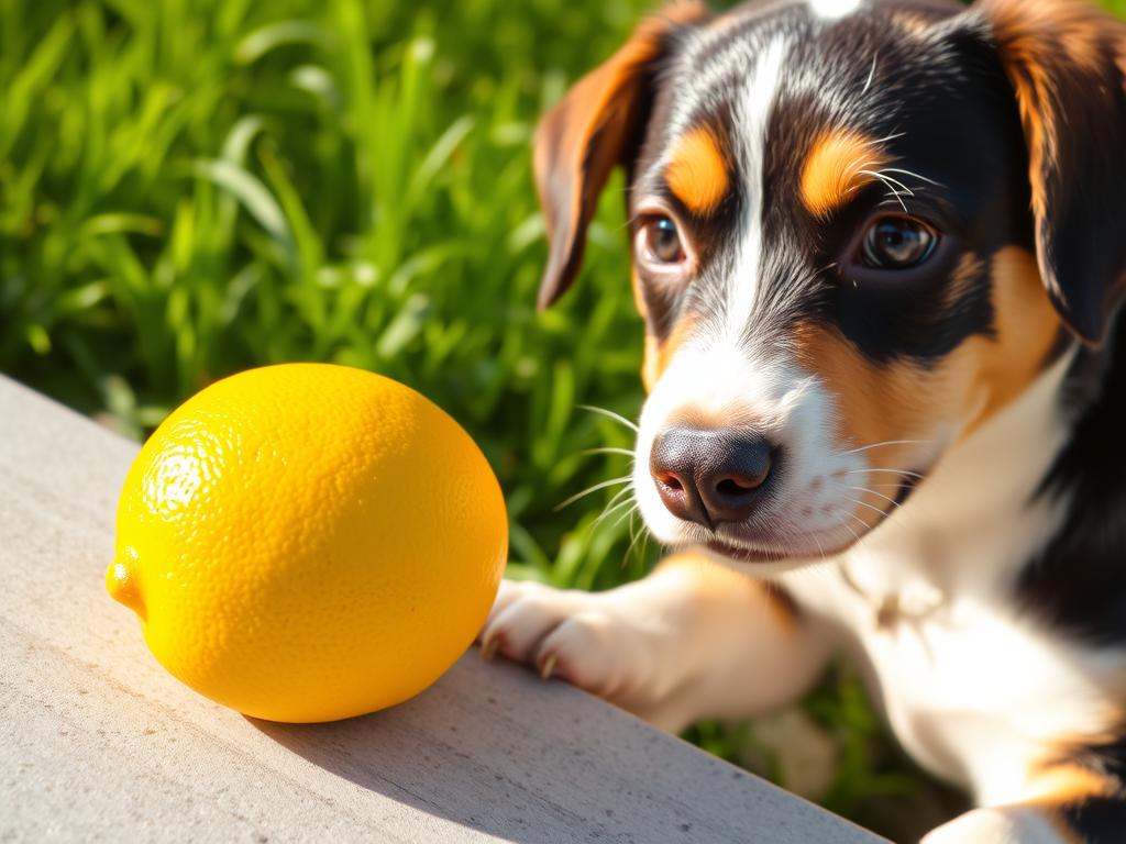 dog and lemon