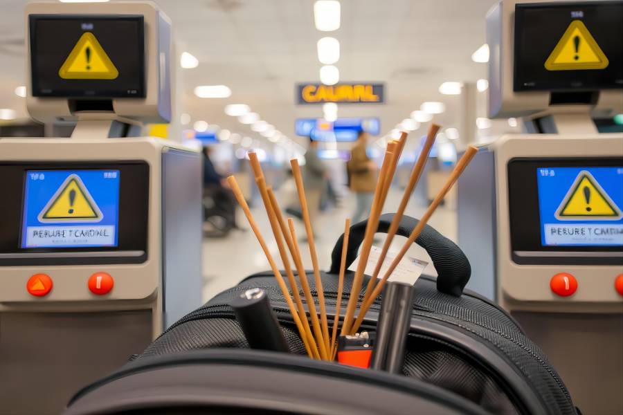 security screening tip of incense on a plane